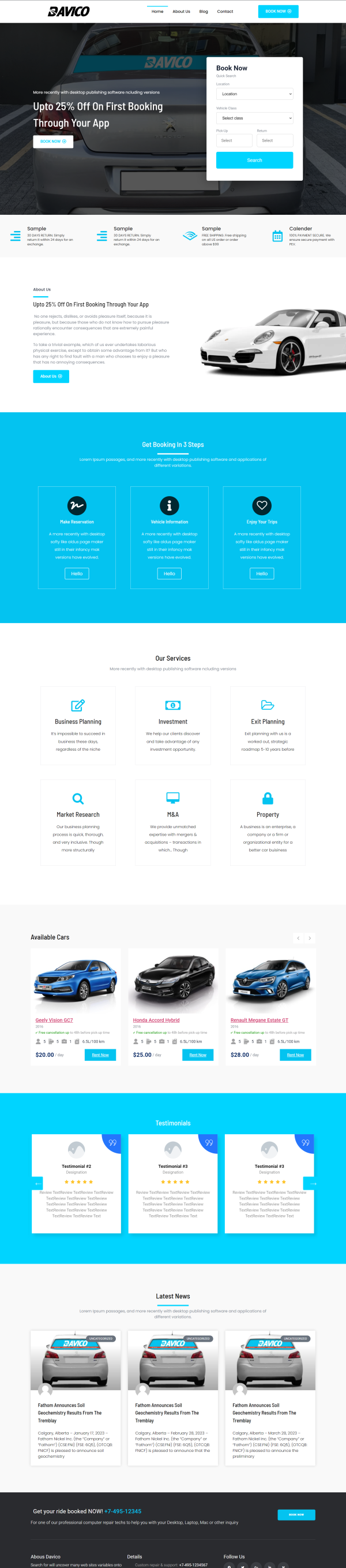 Davico — web design screenshot