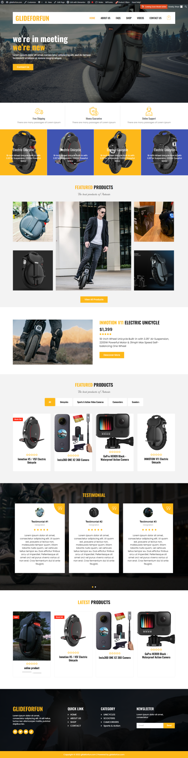 Glide For Fun — web design screenshot