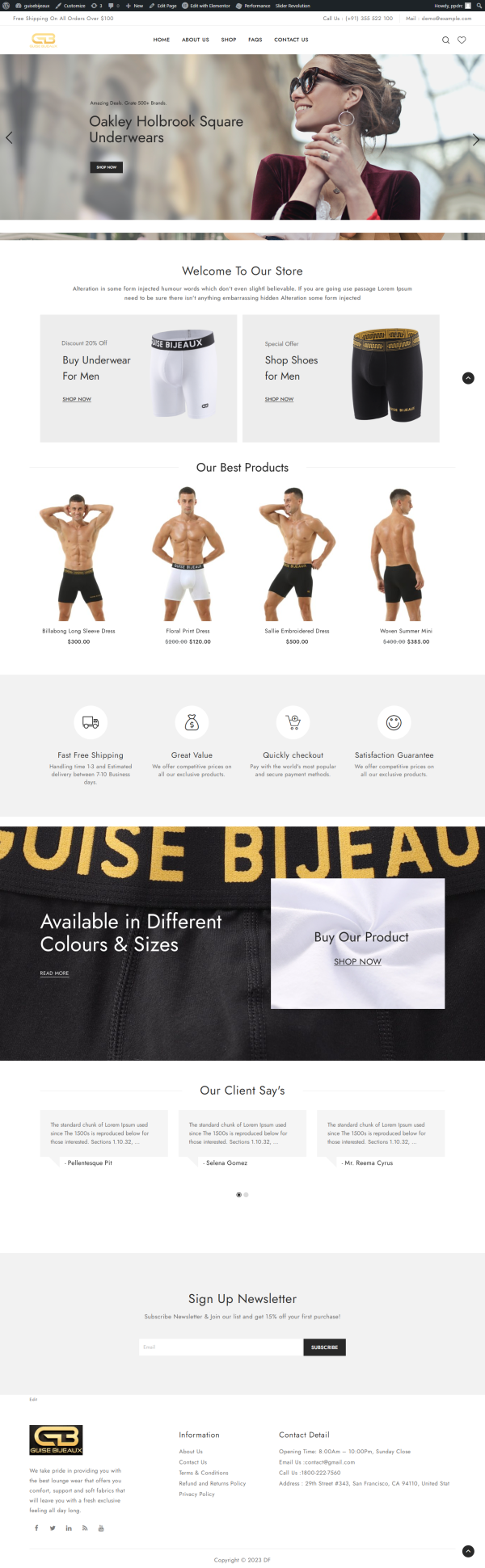 Guise Bijeaux — web design screenshot