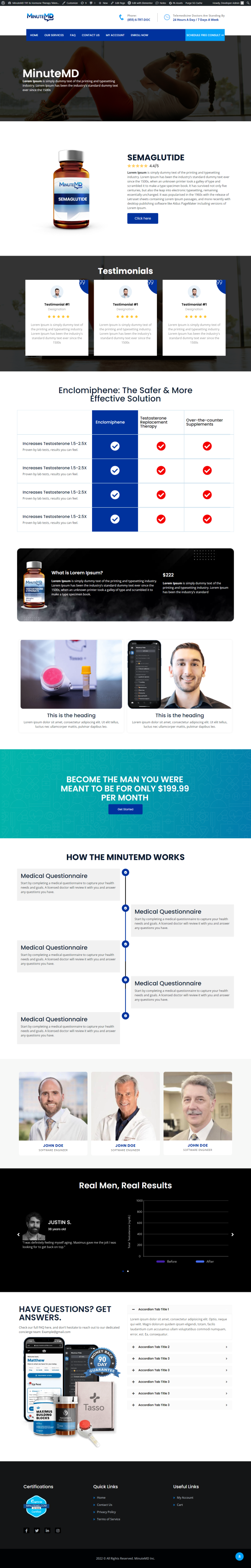 Minute MD — web design screenshot