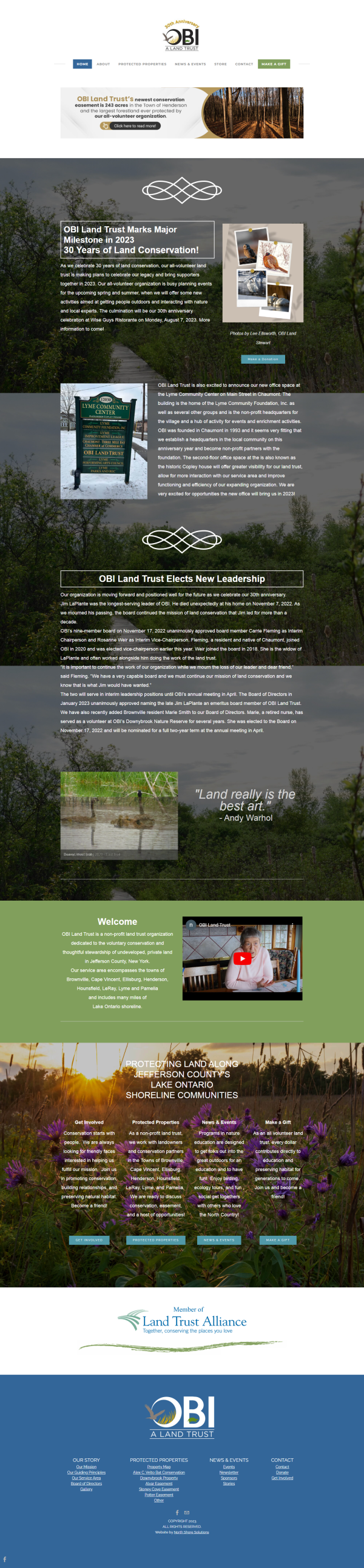 Obilan Trust — web design screenshot