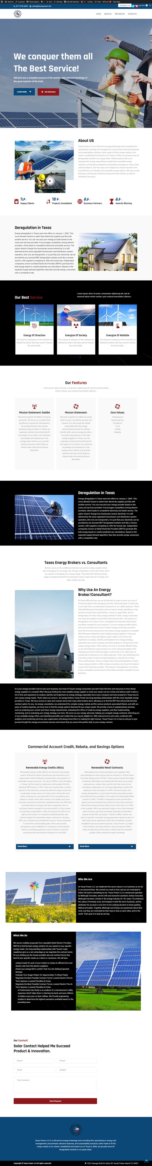 Texas Power — web design screenshot